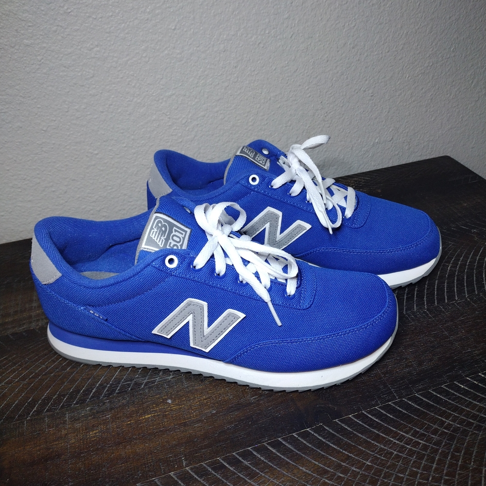 New Balance 501 Blue Gray White Men's Athletic Sneakers - Picture 13 of 13
